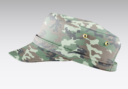 Military Cap Mockup