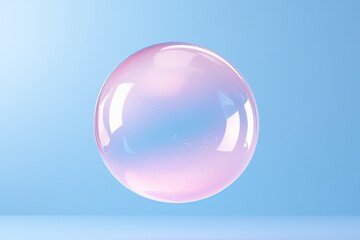 One smooth bubble floating on air. No blemishes and no unnecessary details. Soft pastel color. No...