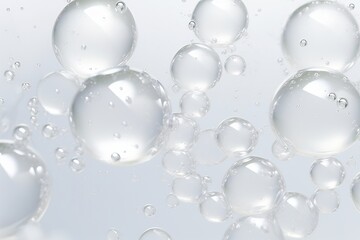 bubbles of varying sizes on white background 