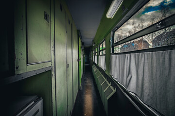 The abandoned medical war train from the GDR.