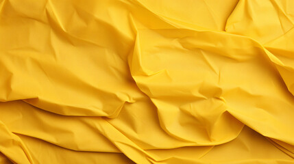 Recycled crumpled yellow paper texture background.