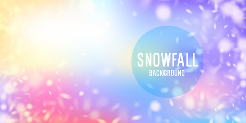 Vector realistic snowfall against a light background. Transparent elements for winter cards