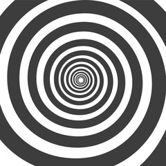 Comic swirl background. Swirl radial pattern or abstract sunburst wallpaper. Vertigo pattern. Abstract rays, vector illustration