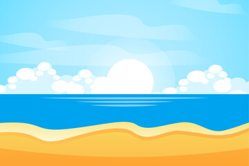 Fototapeta na wymiar summer beach landscape background
