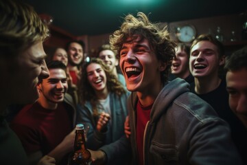 A group young people were enjoying a party at a house