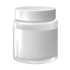 Cosmetic cream or gel jar isolated on transparent background