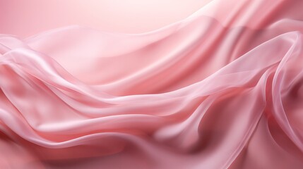 pink shiny veil at the bottom on pink background - obrazy, fototapety, plakaty