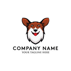 Vector cute dog logo