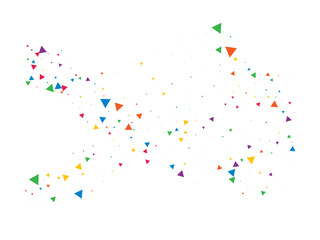 Triangle Explosion Confetti. Textured Data Elements Burst. Triangles