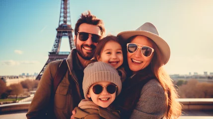 Foto op Canvas Happy family together in Paris. Selective focus. © Яна Ерік Татевосян