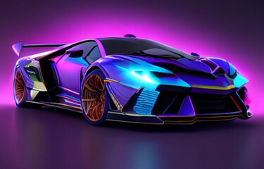 racing car neon color