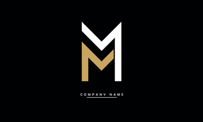 MM Abstract Letters Logo Monogram