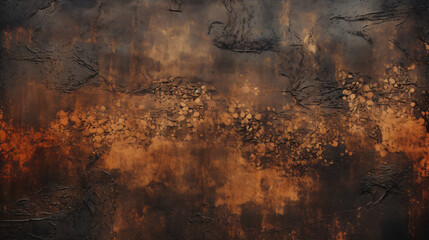 Old grunge copper bronze rustic texture dark blockage - obrazy, fototapety, plakaty
