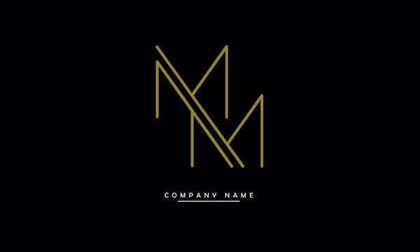 MM Abstract Letters Logo Monogram