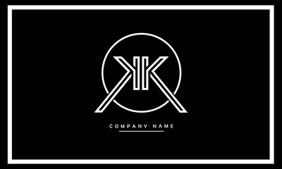 KK Abstract Letters Logo Monogram