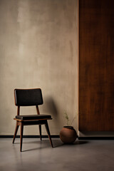 A Sparse Composition with a Solo Mid-century Modern Chair