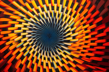 Abstract Symmetry in Op-Art Patterns and Precision