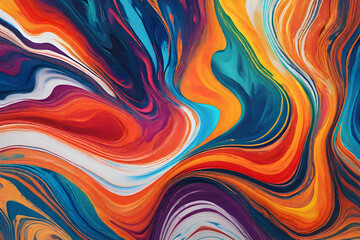 Obraz premium abstract painted waves painting texture colorful background. abstract colorful background