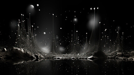 Celestial Scatter: Randomized White Pointcloud Cosmos. Generative AI