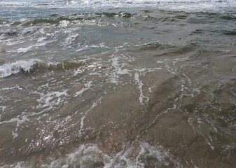 waves on the beach. waves on the sea. sea water background.