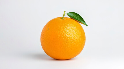 Isolated tangerine with a texture on a light background