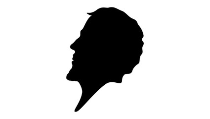 Ben Jonson, black isolated silhouette