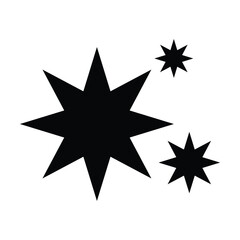 Sparkle star icon, vector abstract element of sparkling star symbol illustration