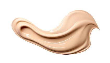 Generative AI, PNG liquid makeup foundation smudge, fluid cosmetic cream 