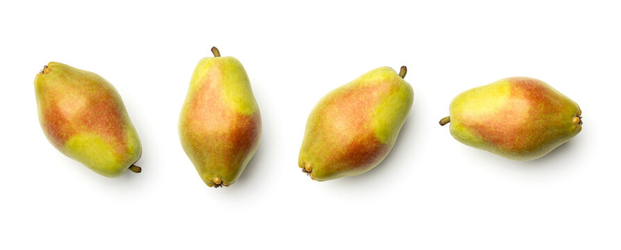 Collection of pears isolated on white background