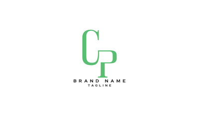 CP, PC, Abstract initial monogram letter alphabet logo design