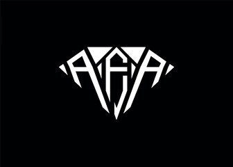 Modern letter A F A diamond shape logo And initial monogram A F A letter logo vector template