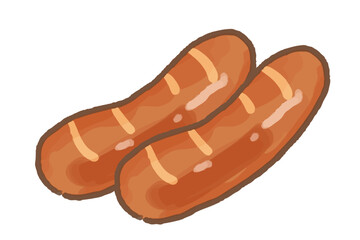 お弁当のおかずイラスト　ソーセージ
