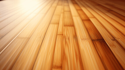 Unique Texture Warm Hue Bamboo Flooring Isolated
