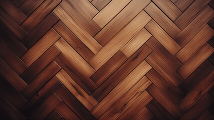 Rich Brown Parquet Flooring Isolated	 - obrazy, fototapety, plakaty