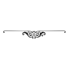 Decorative divider element. Border florish Vector.