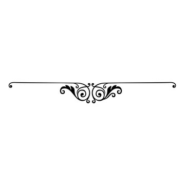 Naklejki Decorative divider element. Border florish Vector.