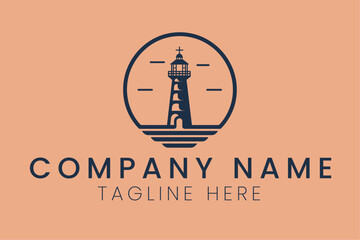 light house minimalist logo vector sublimation design