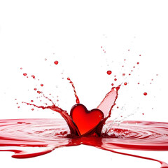 heart from water on transparent background
