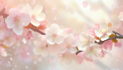 桜の花びらが舞う背景素材