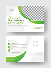 Corporate and modern postcard design template, Creative colorful and creative layout template