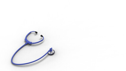 Fototapeta premium Medical stethoscope 3d render illustration for doctor healthcare concept 