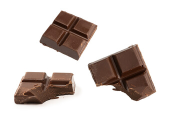 A chocolate bar isolated on white background.