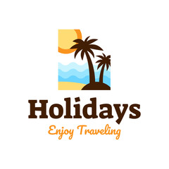 Travel logo icon vector template on white background