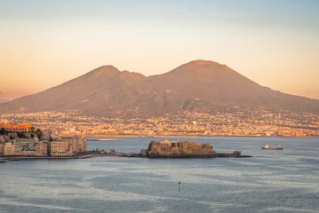 Türaufkleber Cityscape of Napoli, Italy. Vesuvio, Architecture, Buildings, Streetlife, City, Campania, Italia. © Stefan