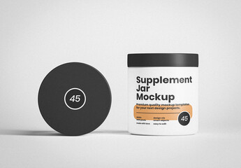 Customizable Supplement Jar Mockup