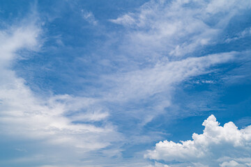 Blue sky background with clouds