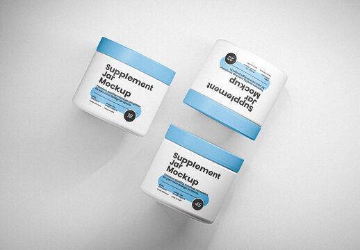 Supplement Jars Mockup