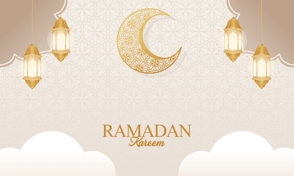 Islamic ramadan kareem celebration. Islamic greeting card template with ramadan for wallpaper design