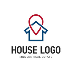 Real Estate logo, Builder logo, Roof Construction logo design template vector illustration
