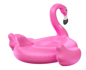 Flamingo beach pink float 3d render illustration